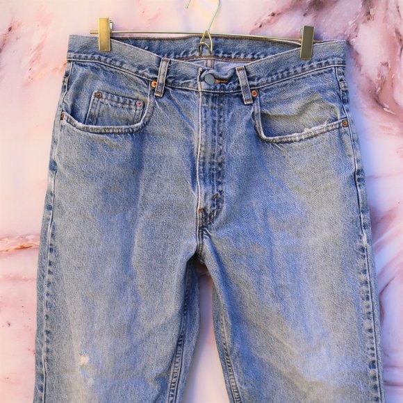 Vintage 90s High Rise Distressed Mom Jeans Sz 34 - Picture 2 of 9